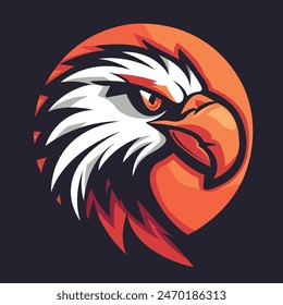 Eagle gaming mascot logo vector illustration