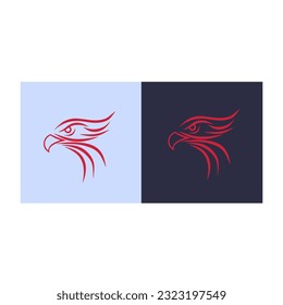 vector del logotipo de cabeza de ave águila o garuda