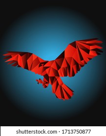 Diseño de arte geométrico de águila