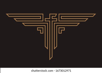 Eagle geometric design, eagle's wings vector, eagles graphic elements