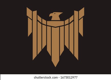 Eagle geometric design, eagle's wings vector, eagles graphic elements