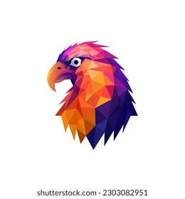 Eagle geometric gradient creative logo idea 