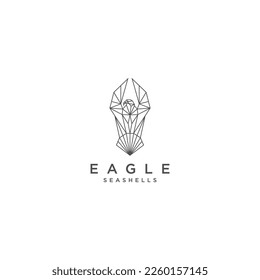 Eagle geometric logo vector icon design template