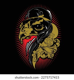 eagle gold vector illustration design modern art zidstem1