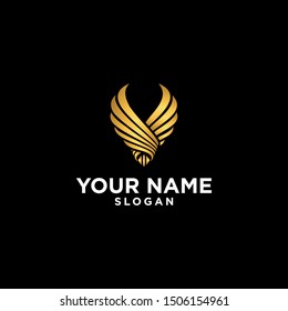 Eagle Gold Vector Logo Design Stock Vector (Royalty Free) 1506154961 ...