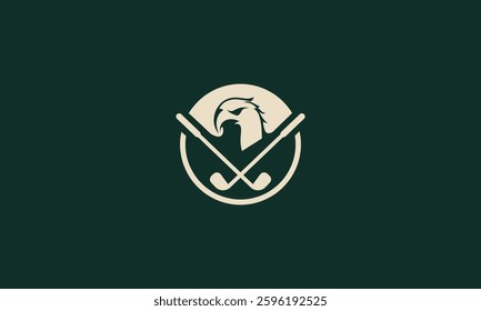 Eagle golf club minimalistic logo design 