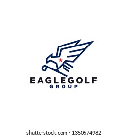 Eagle Golf Logo Template eps.10