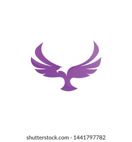 Eagle Gradation Logo Template. Abstract Animal Logo Concept in Gradation Color