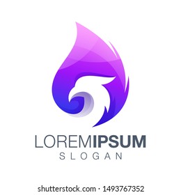 eagle gradient collection logo design