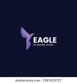 Eagle Gradient Colorful Logo Flowers Gradient Colorful Logo Template