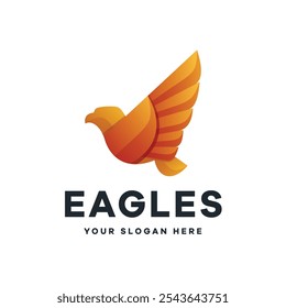 Eagle Gradient Colorful Logo Vector Illustration