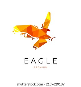 Eagle gradient geometric illustration logo