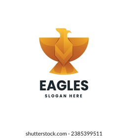Eagle gradient logo vector icon illustration