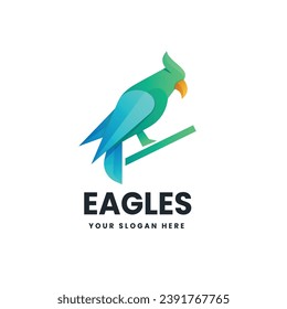 Eagle Gradient Logo Vector Icon Illustration