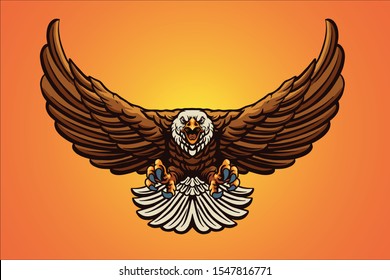 eagle gripping design illustration art