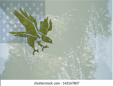 Eagle grunge stylized