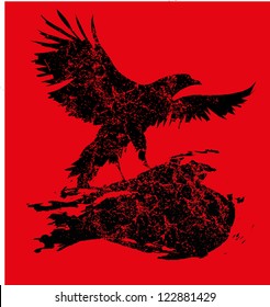 eagle grunge vector art