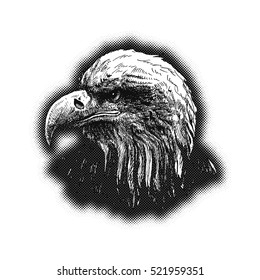 Eagle Halftone style Vector illustration.