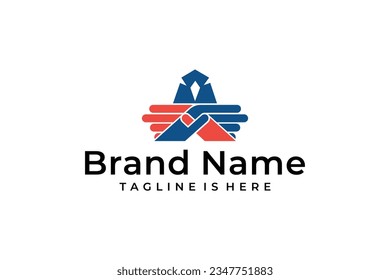 eagle hand vector logo design