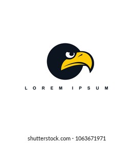 eagle hawk bird logo template vector art