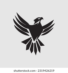 eagle hawk falcon bird fly illustration logo symbol inspiration