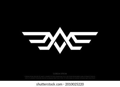 Adler Hawk Falcon Phoenix Bird Monogram Logo Design Vektor