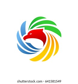 eagle hawk falcon vector logo