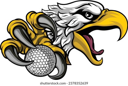 An eagle or hawk golf ball cartoon sports team mascot