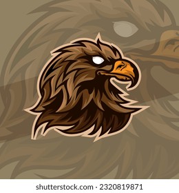  Bald Eagle or Hawk Head Mascot Graphic Gaming Logo Elegant Element for Brand Eagle Abstract Symbols