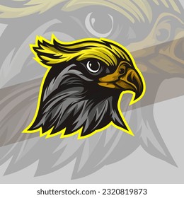  Bald Eagle or Hawk Head Mascot Graphic Gaming Logo Elegant Element for Brand Eagle Abstract Symbols