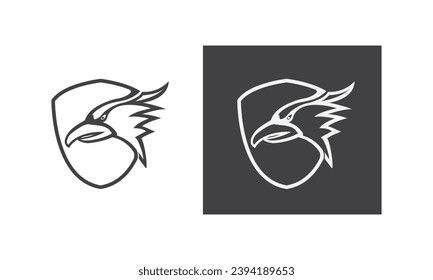 vectores de insignia de logotipo de eagle hawk