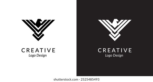 Eagle or hawk logo design vector. Modern falcon logo design template