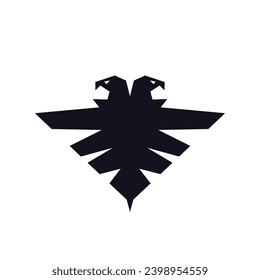 Eagle hawk logo icon sign Bird emblem Geometric style Modern design for team club community company Symbol of power Fashion print clothes apparel greeting invitation card cover poster banner flyer ad