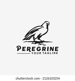 Eagle Hawk Raptor Peregrine Bird Vector Logo Design Template Idea