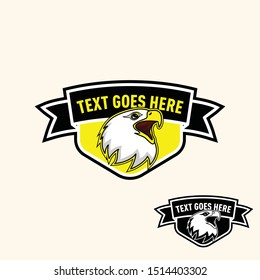 Eagle hawk retro patch emblem template