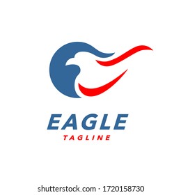 Símbolo de logotipo sencillo Eagle Hawk
