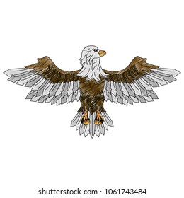 Eagle hawk symbol scribble