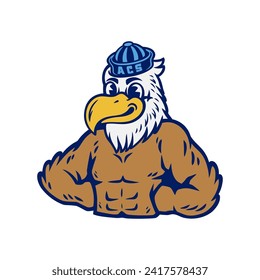 Eagle Hawks cartoon mascot illustration