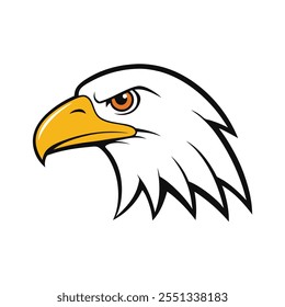 eagle head (1) of a vector silhouette