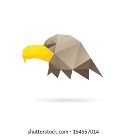 Eagle head abstract isolated on a white backgrounds, vector illustration