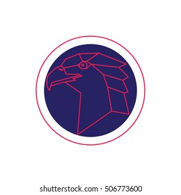 Eagle head abstract isolated. Vector design illustration