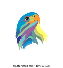 eagle head abstract logo