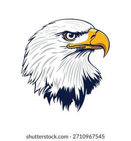 Cabeza de águila con diseño de bandera estadounidense
