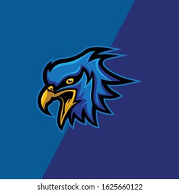 eagle head animal mascot - logotype concept - sporty vector illustration