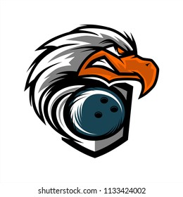 Eagle Head Bowling Team Logo