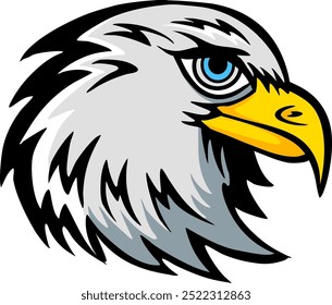 Eagle head cartoon esport logo icon