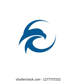Eagle head circle Logo template