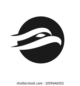 Eagle head and circle symbol. Logo. Vector 10.