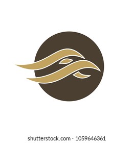 Eagle head and circle symbol. Logo. Vector 10.