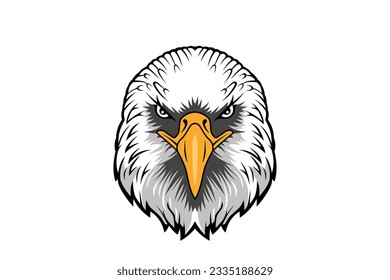 eagle head clip art cartoon design. eagle head logo for any use e sport. 